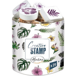 Σφραγίδες Aladine Stampo Scrap Feuilles Tropical 29 Τεμάχια
