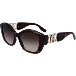 Karl Lagerfeld KL6102S 240 Γυναικεία Γυαλιά Ηλίου Πολυγωνικά Κοκάλινα Μαύρα με Μαύρο Polarized Φακό