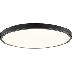 InLight Πλαφονιέρα οροφής LED 20W 3CCT (by switch on base) από μαύρο μέταλλο και ακρυλικό D:30cm (42035-D-Black)