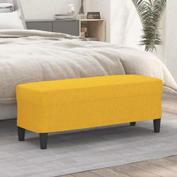 vidaXL Πάγκος Ανοιχτό Κίτρινο 100x35x41cm Υφασμάτινος 1 τεμ