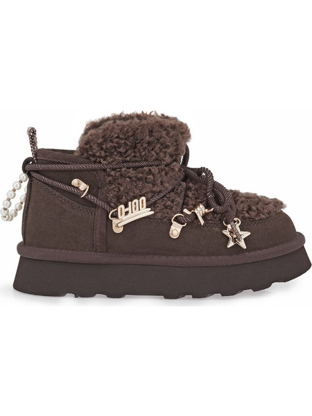 O-JOO SNOW BOOTS X378A0252CP7 - ΚΑΦΕ ΚΑΣΤΟΡΙ ΚΑΦΕ ΓΟΥΝΑ OL62520A - BRITNEY FUR-030 DK.BROWN