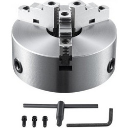 VEVOR 3-Jaw Lathe Chuck, 8'' Self-Centering Lathe Chuck, 0.16-8 in/4-200 mm Clamping Range with T-key Fixing Screws Hexagon Wrench, for Lathe 3D Printer Machining Center Milling Drilling Machine