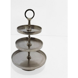 Servir Ορντεβιερα 3 Επιπεδα 22x22x36cm Αλουμινιο Ασημι - Liberta