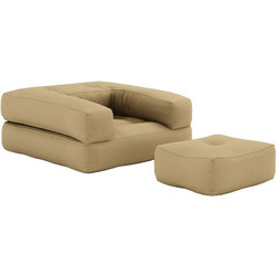 Πολυθρόνα-Κρεβάτι Futon CUBE - Karup - 758 Wheat Beige