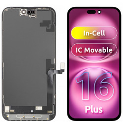 JK Οθόνη LCD In-Cell IC για Apple iPhone 16 Plus, Μαύρη