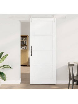 vidaXL Πόρτα Εσωτερική Συρόμενη Ξύλινη Λευκή 83x211cm 3449926