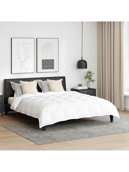 vidaXL Σετ Παπλωμάτων 240 x 200 cm 250+150 GSM Φτέρος Λευκό