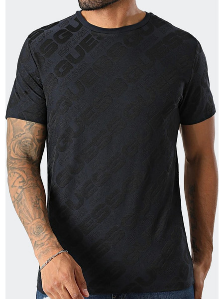 GUESS JACQUARD SS SINGLE TEE - U6BM03K5387-FBIX