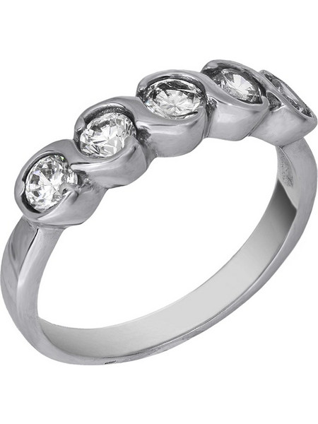 Λευκόχρυσο σειρέ δαχτυλίδι 14K 001953 001953 Χρυσός 14 Καράτια