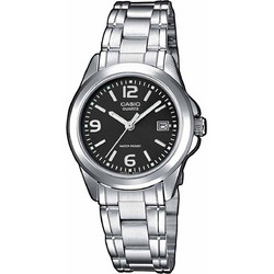 Casio Γυναικείο Ρολόι με Γαλάζιο Ασημί Μεταλλικό Μπρασελέ LTP-1259PD-1AEF
