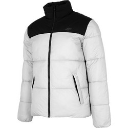 4F Ανδρικό Μπουφάν Χειμωνιάτικο Puffer Λευκό H4Z22-KUMP005-27S