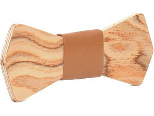 Ξύλινο Παπιγιόν Natural Phoenix -Brown