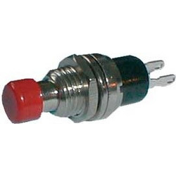 TIPA Push-button switch OFF-(ON) 12V (rounded) small - red
