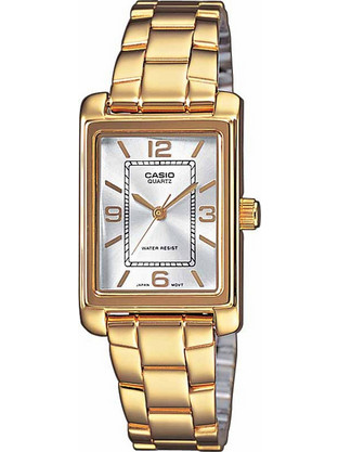 Casio Γυναικείο Ρολόι με Χρυσό Μεταλλικό Μπρασελέ LTP-1234PG-7AEF