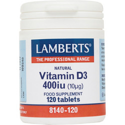 Lamberts Vitamin D3 400iu 10μg 120 Ταμπλέτες