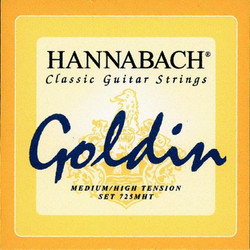 Hannabach 725 MHT Goldin Σετ 6 Χορδές Κλασικής Κιθάρας Carbon Medium Tension