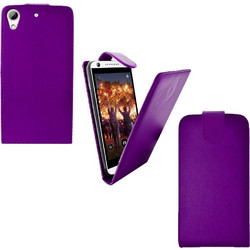 HTC Desire 626 - Δερμάτινη Flip Θήκη Μώβ (OEM)