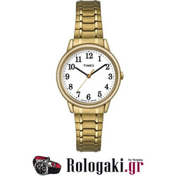 Timex Easy Reader Γυναικείο Ρολόι με Καφέ Μεταλλικό Μπρασελέ TW2P78600