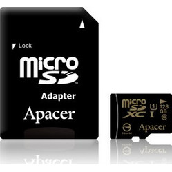 Apacer microSDXC 128GB Class 10 U1 UHS-I 80MB/s + Adapter