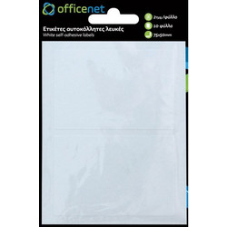 OFFICENET ΕΤΙΚΕΤΕΣ ΛΕΥΚΕΣ 75Χ50ΜΜ 2ΤΕΜ Χ 10Φ ΜΑΧ-3