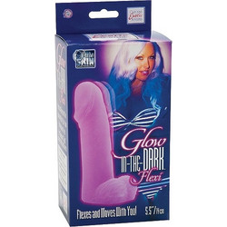 CalExotics Glow in the Dark Flexi Ρεαλιστικό Dildo με Βεντούζα & Όρχεις 14cm Μωβ