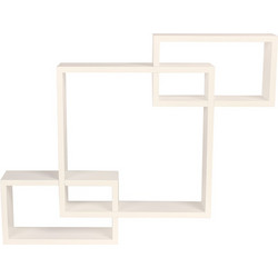 Ράφι τοίχου MDF 61Χ55Χ9,5 εκ. λευκό - KESKOR 891022-2