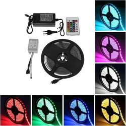 Πολύχρωμη ταινία ενιαίου χρώματος LED 5 μέτρων RGB με τηλεχειριστήριο 0575 ΟΕΜ
