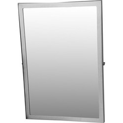 Creavit Ορθογώνιος Καθρέπτης Μπάνιου Inox Ασημί 70x50cm