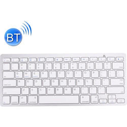 BK-3001 Bluetooth Wireless 78 Keys Ultrathin Keyboard for Windows / iPad / iPhone(Silver) (OEM)