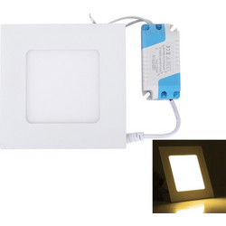 4W Natural White Light 8.5cm Square Panel Light Lamp with LED Driver, 20 SMD 2835, AC 85-265V, Cutout Size: 9.6cm (OEM)