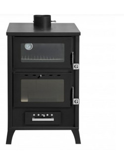 Gekas Metal MG 500 Black Ατσάλινη Ξυλόσομπα με Φούρνο 22kW