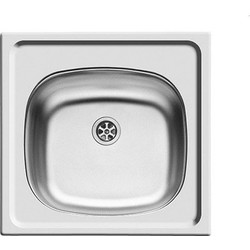 Pyramis Basic E33 Ένθετος Νεροχύτης Inox Αντιστρεφόμενος Σατινέ 46.5x43.5cm 100139601