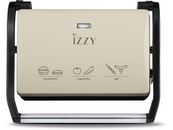 IZZY Panini SW-123G Τοστιέρα Γκριλιέρα για 2 Τοστ 800W Creme