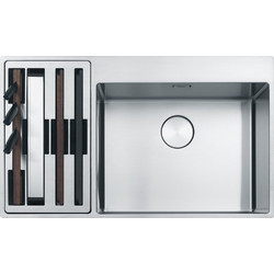 Franke Box Center BWX 220-54-27 Ένθετος Νεροχύτης Inox Σατινέ Δεξιός 86x51cm