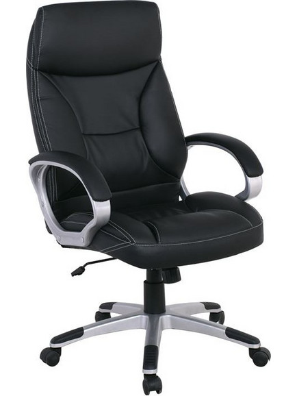 Woodwell BF5700 Καρέκλα Γραφείου Διευθυντική με Προσκέφαλο και Ανάκλιση Μαύρη EO300