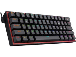 Redragon K617 Fizz Μηχανικό Gaming Πληκτρολόγιο 60% με Custom Red Διακόπτες RGB Black