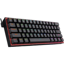 Redragon K617 Fizz Μηχανικό Gaming Πληκτρολόγιο 60% με Custom Red Διακόπτες RGB Black