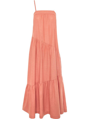 Funky Buddha Midi Καλοκαιρινό Καθημερινό Φόρεμα Πορτοκαλί FBL007-132-13