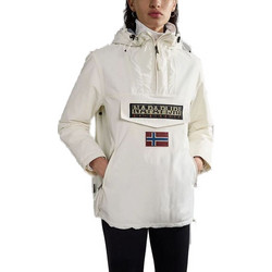 Napapijri Rainforest Γυναικείο Μπουφάν Χειμωνιάτικο Pullover Μακρύ Αδιάβροχο Λευκό NA4GM5-N1A
