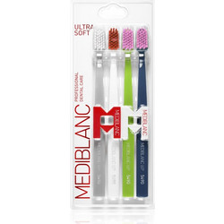 Mediblanc 5490 Ultra Soft Οδοντόβουρτσες 4τμχ Γκρι Λευκή Πράσινη Μπλε