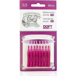 Doft Micro Μεσοδόντια Βουρτσάκια 0.5mm Φούξια 8τμχ