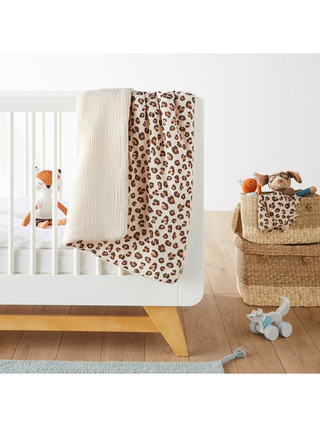 La Redoute Κουβέρτα Αγκαλιάς 70x120 Leopard Μπεζ