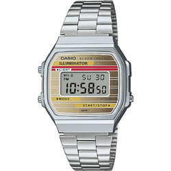 Casio Vintage Ψηφιακό Ανδρικό Ρολόι Χρονογράφος με Ασημί Μεταλλικό Μπρασελέ A-168WEHA-9AEF