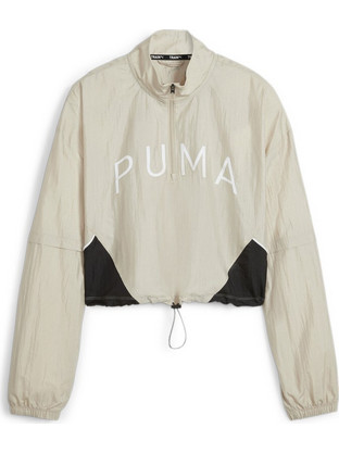 Puma Fit Move Woven Αθλητικό Γυναικείο Μπουφάν Χειμωνιάτικο Pullover Κοντό Εκρού 524816-90