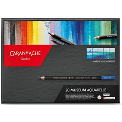 Caran d'Ache Marine Museum Aquarelle Κασετίνα Ξυλομπογιές Ακουαρέλας Σετ 20τμχ