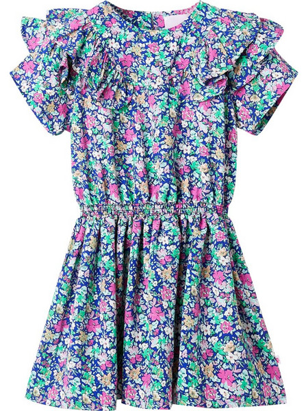 vidaXL Παιδικό Φόρεμα Floral Μπλε 11550
