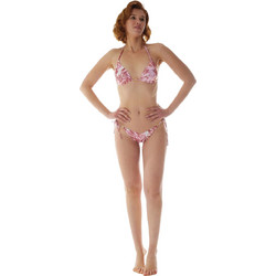 Gsecret Bikini Set Τριγωνάκι με Ενίσχυση String Λευκό Φούξια C9391-26878
