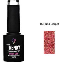 Trendy Soak Off 158 Red Carpet Glitter Ημιμόνιμο Βερνίκι Νυχιών 6ml