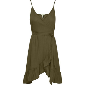 Funky Buddha Mini Καλοκαιρινό Καθημερινό Φόρεμα Κρουαζέ Χακί FBL009-103-13 Funky Buddha Mini Καλοκαιρινό Καθημερινό Φόρεμα Κρουαζέ Χακί FBL009-103-13