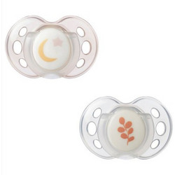 Tommee Tippee Night Time Ορθοδοντικές Πιπίλες Σιλικόνης Νυκτός 18-36m Moon 2τμχ